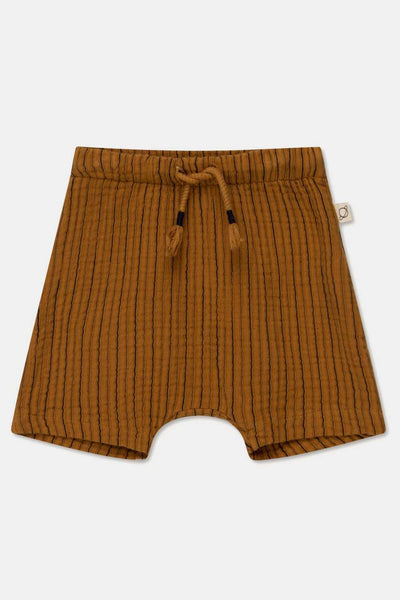 Gauze stripe baby shorts - Oil