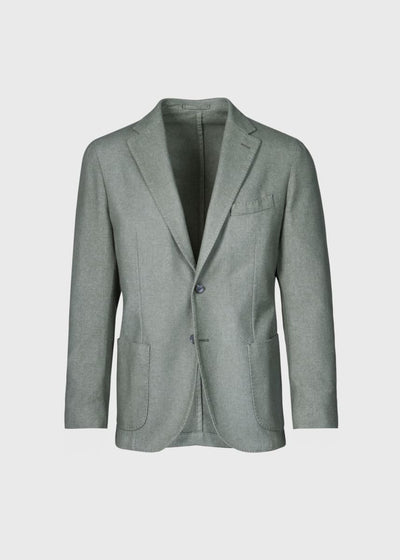 Wool Garment Dyed Jacket - Sage