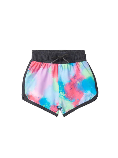 Boys Swim Short - Neon Watercolor