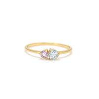 Luma Gemstone Ring - Amethyst + Blue Topaz