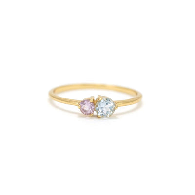 Luma Gemstone Ring - Amethyst + Blue Topaz