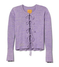 Villa Tie Front Knit Top - Iris