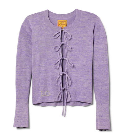 Villa Tie Front Knit Top - Iris - Cardigan