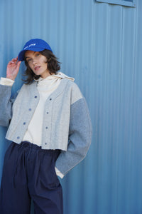 Double Face Wool Bomber - Oat