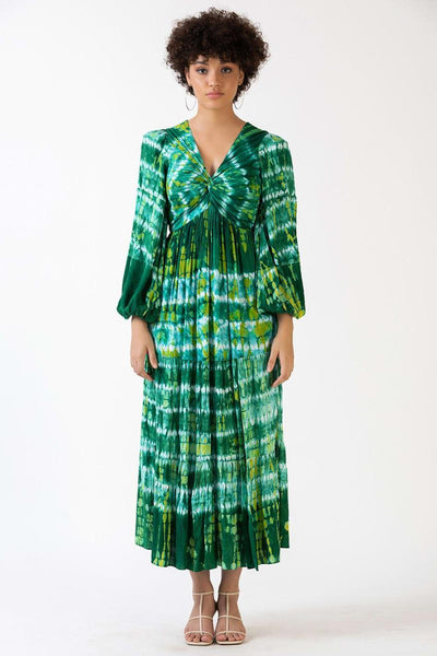 Roya Gathered Maxi Dress - Yellow