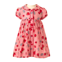 Strawberry Button Front Dress & Bloomer