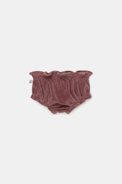 Velour baby bloomers - Blush