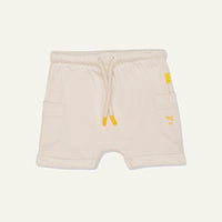Recycled Cotton Cream Baby Shorts - Natural