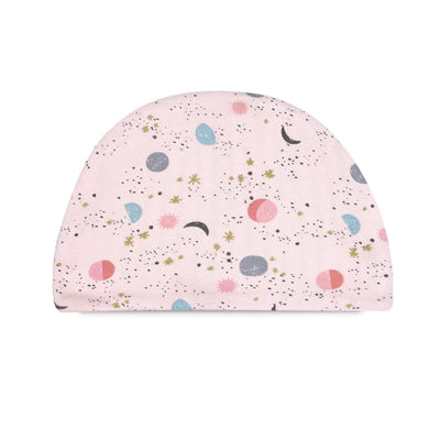 Organic Cotton Hat - Pink moon & stars