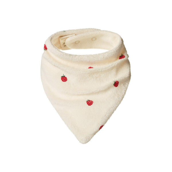 Terry Triangle Bib - Raspberry Print