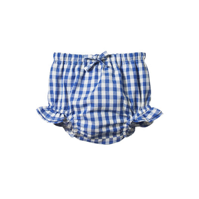 Gingham Petal Bloomers - Isle Blue Check
