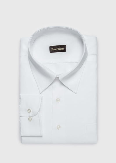 Classic Cotton Twill Sport Shirt - White