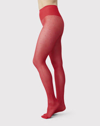 Doris Dots Tights - Red