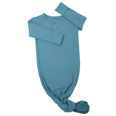 Knotted Gown - Teal Blue Rib