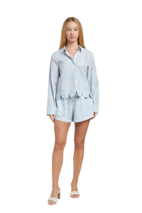 Claire Top - Blue Stripe