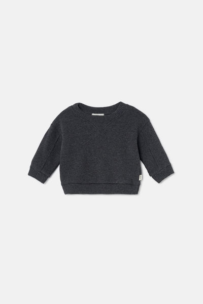 Soft Knit Baby Sweater - Dark Grey