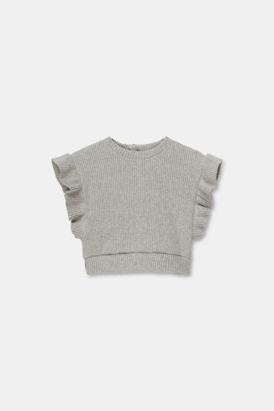 Organic rib baby vest - Light grey - Shirt
