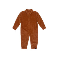 Kids Corduroy Mechanic Jumpsuit - Rust