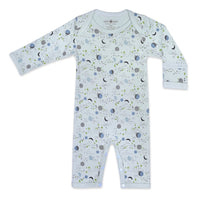 Organic Cotton Coverall - Mint moon & stars