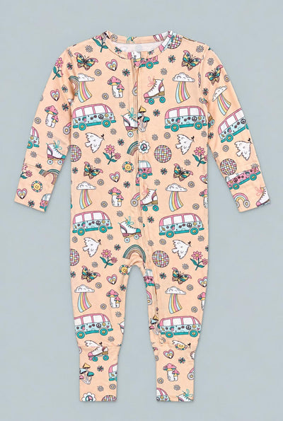 Retro Roller Skates Convertible Romper - Groovy Skates