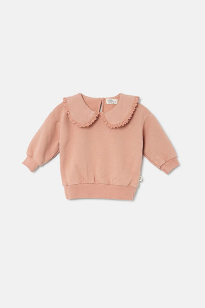 Soft Touch Ruffle Baby Sweatshirt - Pink