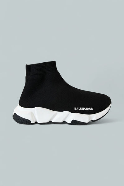 Women's Speed Knit High Top Sneakers - Black