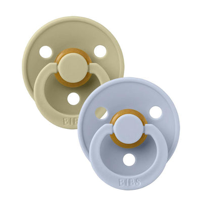 Bibs Pacifier 2 Pack - Khaki/Dusty Blue