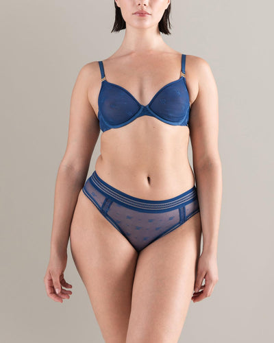 The Brazilian Brief Logo Mesh - French Navy - Underwear