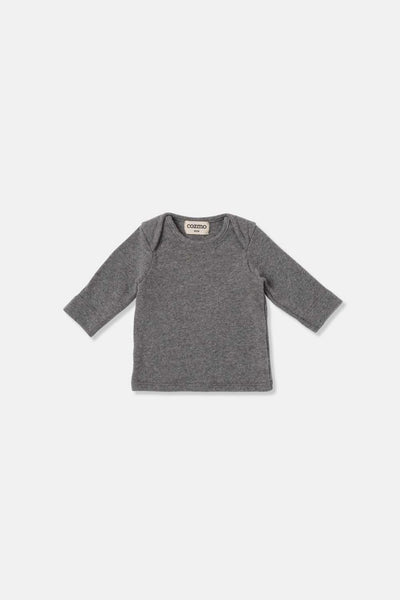 Soft knit newborn top - Grey