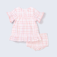 Gingham Pom Dress - Pink Gingham