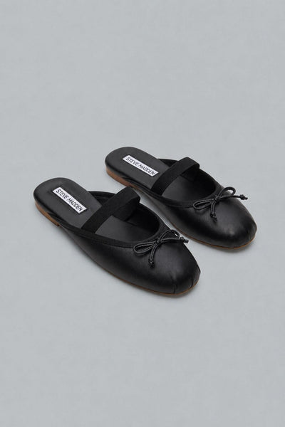 Cutesy Mule Ballet Flats - Black
