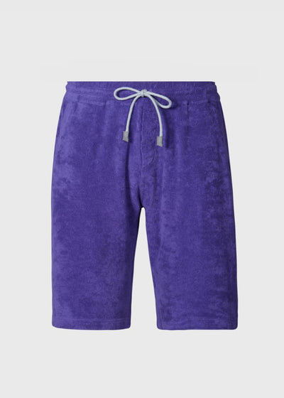 Cotton Terry Cloth Drawstring Short - Purple