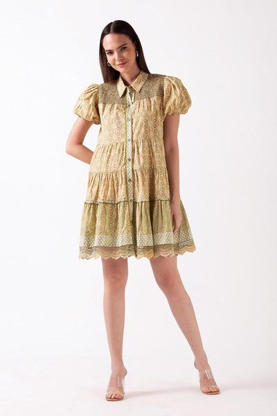 Zinnia Shirt Dress - Green