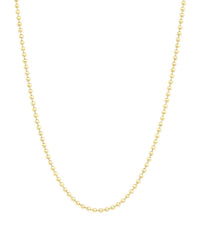 18k gold beaded ball chian necklace
