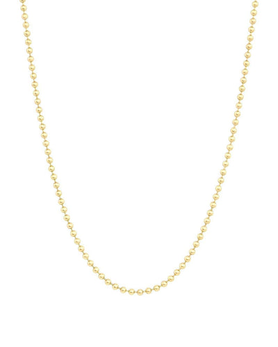 18k gold beaded ball chian necklace