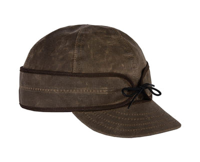 The Insulated Waxed Cotton Cap - Dark Oak