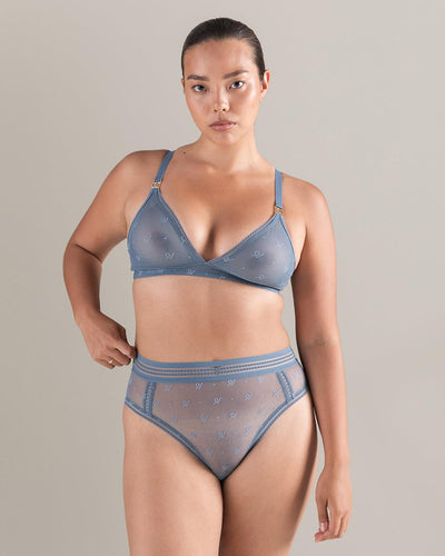 The Easy Does It Bralette Logo Mesh - Mist