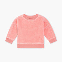 Velour Sporty Sweatshirt - Pink
