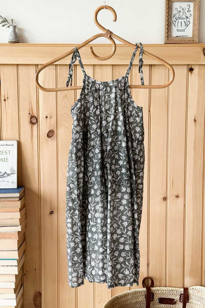 Sunshine Dress (Child) - Garden Hushed Green Organic