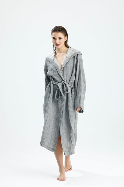 Muslin Gray Bathrobe