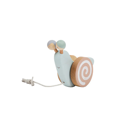 Pull Toy Blue Snail - One Size - ’Wooden Toy - Baby Kids Kids Adult Baby’