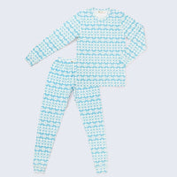 Matching Family Adult Two-Piece Pajamas - Blue Snowflakes