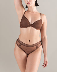 The Brazilian Brief Logo Mesh - Espresso