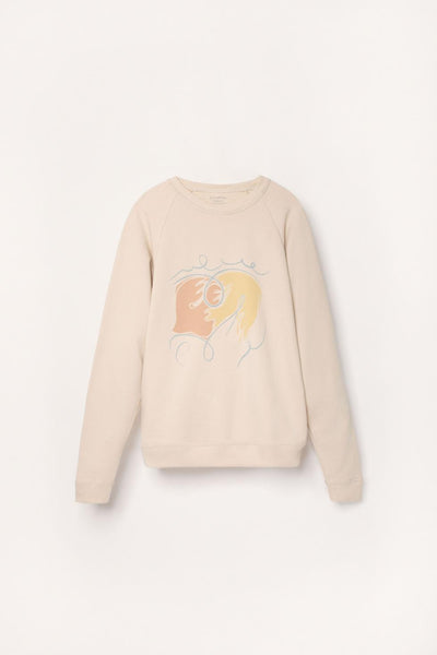Adult Organic Pima Cotton Sweatshirt - Pastel Birds - Crewneck Sweatshirt