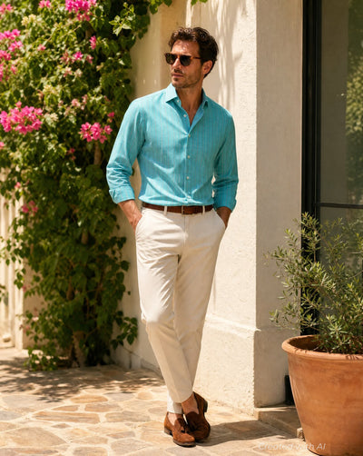 All Year Cotton Sport Shirt - Mint - Collared Shirt