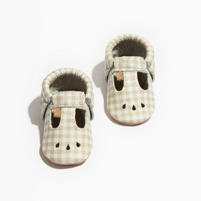Almond Gingham Mary Jane Baby Shoe - ’Flats - Baby Kids Adult All’