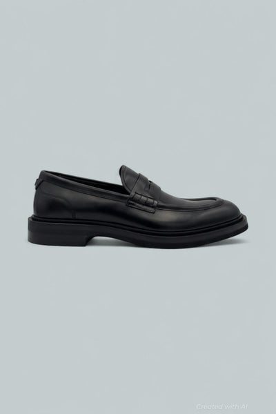 Altavilla Brushed Calfskin Loafers - Black - US 8.5 - Loafers
