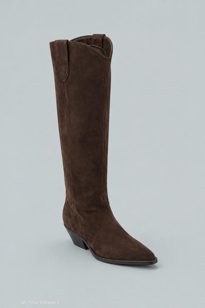 Ander Womens Boots - Dark Brown Suede - 8 - Boots