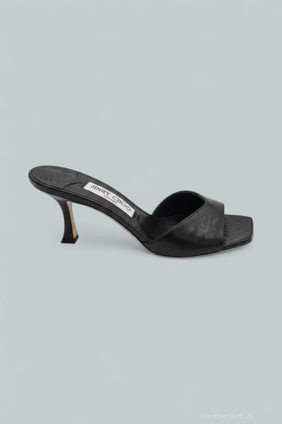 Anise 95 Strappy High Heel Slide Sandals - Black - 8 - Sandals