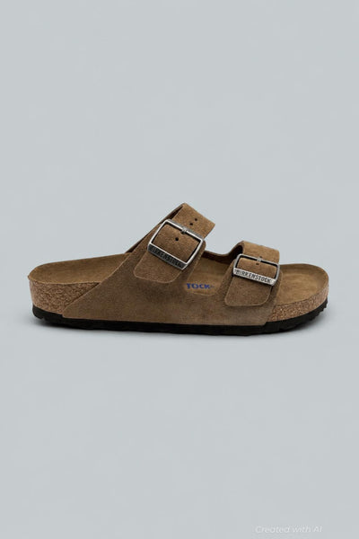 Arizona Soft Footbed Birkenstock Sliders - Dark Tea Tonal - EU 40/ US M 9 / US M 9.5 - Sandals